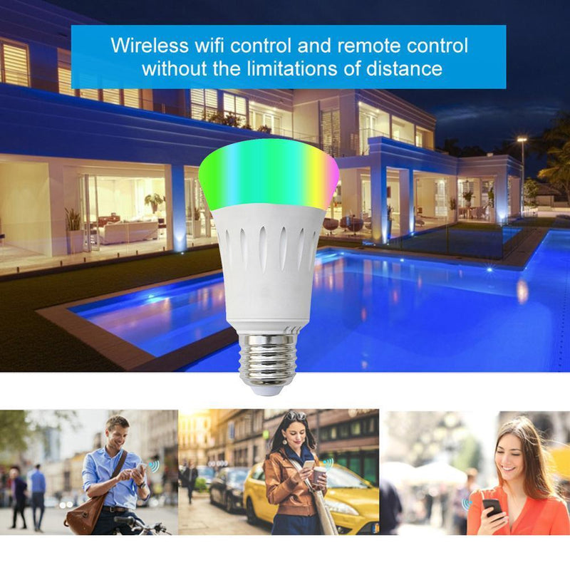 E27 Smart LED Bulb Lamp 85-265V Dimmable Voice APP Remote Control Home RGB Light