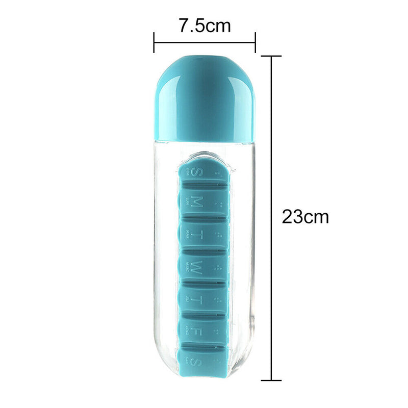Portable Outdoor Water Bottle with Medicine Convenient Travel Hiking Drinkwar