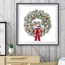Full Embroidery Kits Christmas Wreath 11CT Stamped Needlework Home Decor