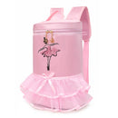 Girl Ergonomic Bow Tie Ballet Backpack Adjustable Lace Dance Bag (Pink) Newly