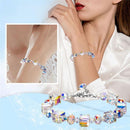 Adjustable Romance Auroras Geometric Shape Shinny Link Chain Crystal Bracelet