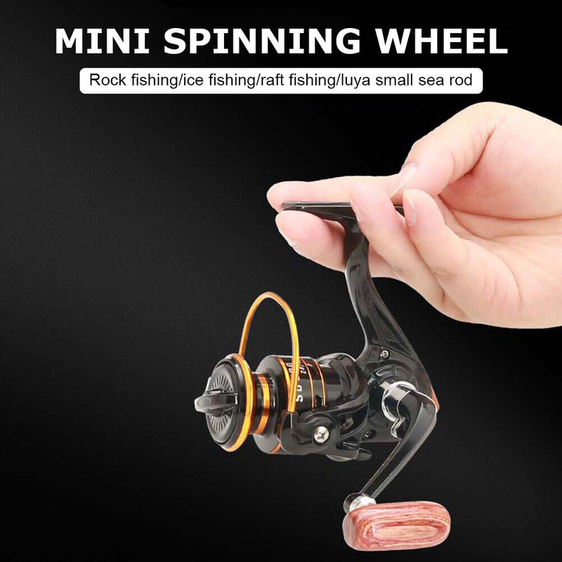 Mini Fishing Reel Spinning Wheel Bearings 5.2/1 Metal Reel Outdoor Fishing Gear