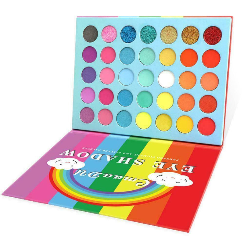 Rainbow Colors 35 Neon Eyeshadow Palette Eyeshadow Shadow Colorful Palette U5E6
