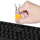 2 in 1 Mechanical Keyboard Key Cap Puller Universal Shaft Remover (Yellow)
