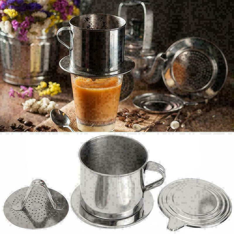 Steel Vietnamese Coffee Drip Press For Office Cup E2I8 W2R1 Single G4P4