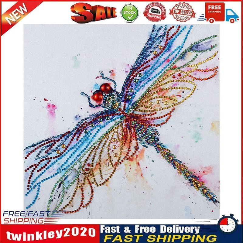 5D DIY Special Shaped Diamond Painting Dragonfly Cross Stitch Embroidery Newly