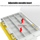 Double Sided Fishing Hooks Lures Bait Fishing Tackle Case (Movable Baffle)