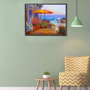 Beach Yard Oil Paint By Numbers Kits Canvas Picture for Adults Children No Frame