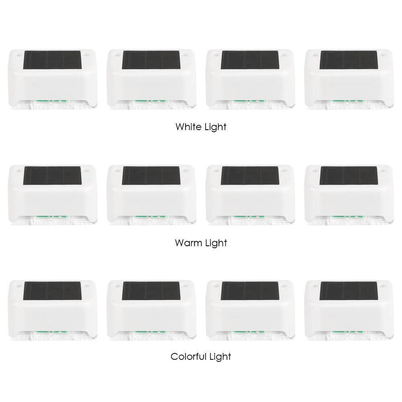 4x Waterproof Solar Deck Step Wall Lights Stairs Fence Lamps (White Light)