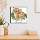 Partial Cross Stitch 14CT Cotton Thread Vulpes DIY Counted Embroidery Kits Craft