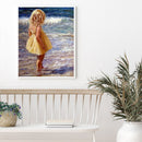 Frameless Oil Paint By Numbers Sea Girl DIY Canvas Picture Craft for Home