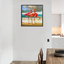 Handmade DIY Full Round Drill Diamond Painting 5D Flamingo PosterKit
