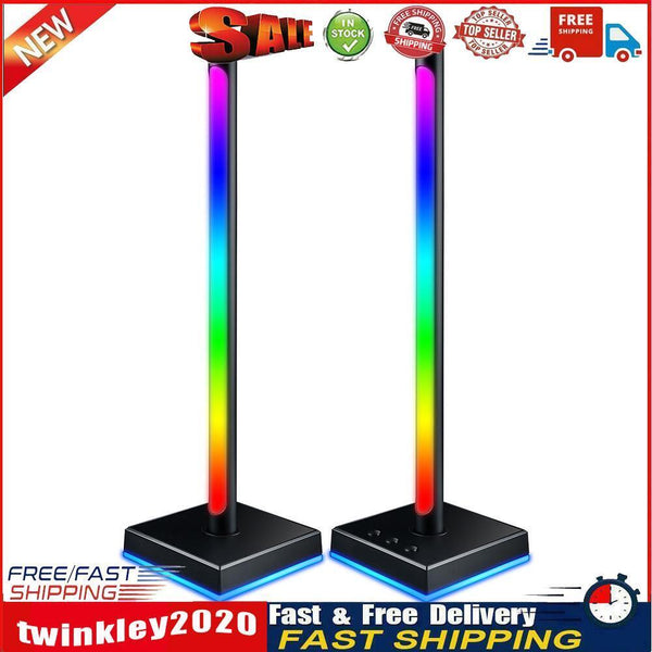2pcs RGB LED Rhythm Strip Light Kits Voice-Activated Decor Music Lamp Bar Newly
