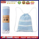 Beach Towel + Outdoor Swimming Sports Travel Drawstring Backpack Organizer Ba