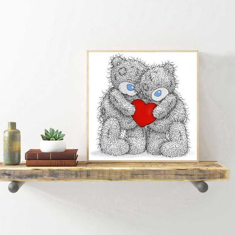 Bear Couple Full Drill Diamond Painting Home Decor DIY Mosaic Kit Picture Newly