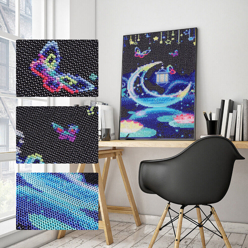 Round Crystal Diamond Painting Moon Abstract Series