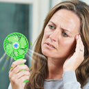 Folding Handheld Desktop Summer Cooling Fan for Travel Office Dorm (Green)