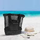 Insulation Lunch Bag Picnic Net Beach Handbag Food Beverage Storage (Black)