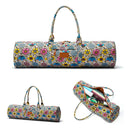 Fitness Yoga Mat Holder Bag Canvas Yoga Storage Carrier (Yellow Flower) Newly