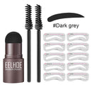 One Step Brow Stamp Stencil Brush Hairline Contour Powder (Dark Gray Set) Newly