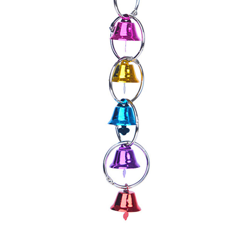 Funny Colorful Handmade Bell Hanging Bird Cage Jewelry Small Parrot Swing B