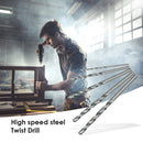 60pcs Drill Bits Straight Shank High Speed Steel Twist Drill Bits (White) Newly