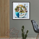 Full Embroidery Handmade Global Animal Counted DIY 11CT Canvas Cross Stitch Kit