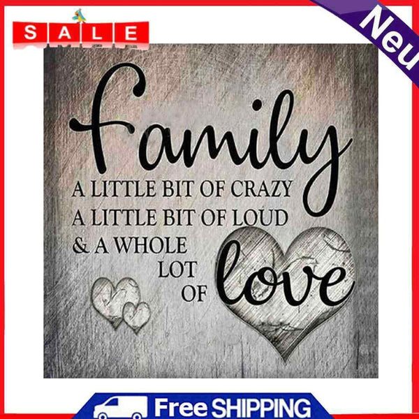 5D Diamond Painting Kit DIY Family Love Full Square Drill Mosaic Wall Picture