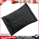 Car Tissue Box Auto Suede Paper Towel Backseat Napkin Case Storage (Black) Newly