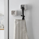 Punch-free Towel Hook Adhesive Push-in Hanger Rag Storage Plug Racks (Grey)