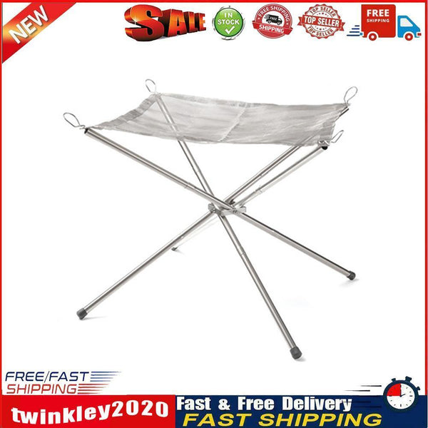 Outdoor Camping Fire Rack Grill Folding Detachable Barbecue Grill (Medium) Newly