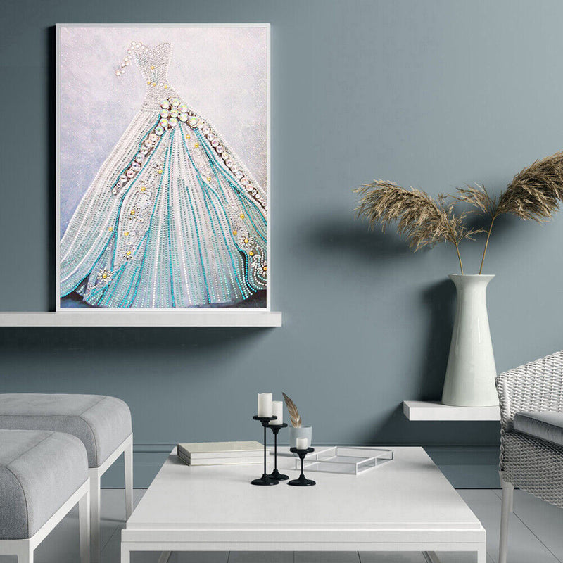 Wedding Dress 5D DIY Special Shaped Diamond Painting Colorful Needlework Crafts
