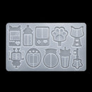 Key Ring Hanging Pendant Silicone Mould Keychain Mold Quicksand Shaker Mold