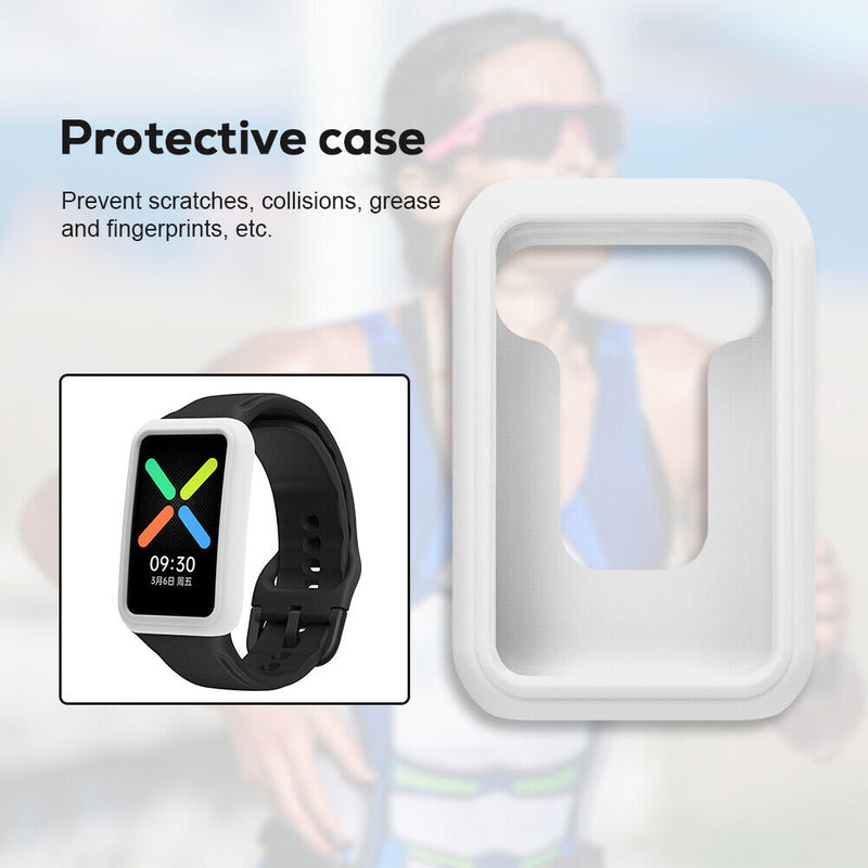 Anti-Scratch Watch Housing Cover for OPPO Watch Free Protector Case (White)