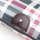 Portable Waterproof Print PU Cosmetic Bag Travel Toiletry Wash Bag (Lattice
