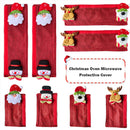 Kitchen Christmas Microwave Oven Gloves with Coasters Heat Resistant Gloves