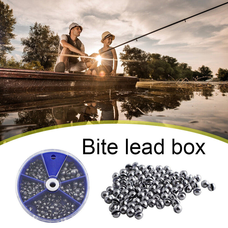 205pcs Open Bite  Set Fishing Lure Biting Round Plumb Fishing Tackle Newly