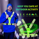 Running Vest Adjustable Reflective Vest with LED Light (Fluorescent Green) Newly