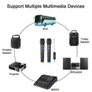 V-102 2pcs Wireless Recording KTV Microphone Treble Bass Channel Handheld Mic