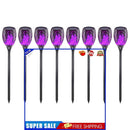 Solar Plug Lamp Solar Charging Flikering LED Light Decoration Garden (8pcs)