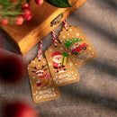 Kraft Paper Santa Claus Hang Tags Gift Wrapping Kraft Tag Christmas Labels