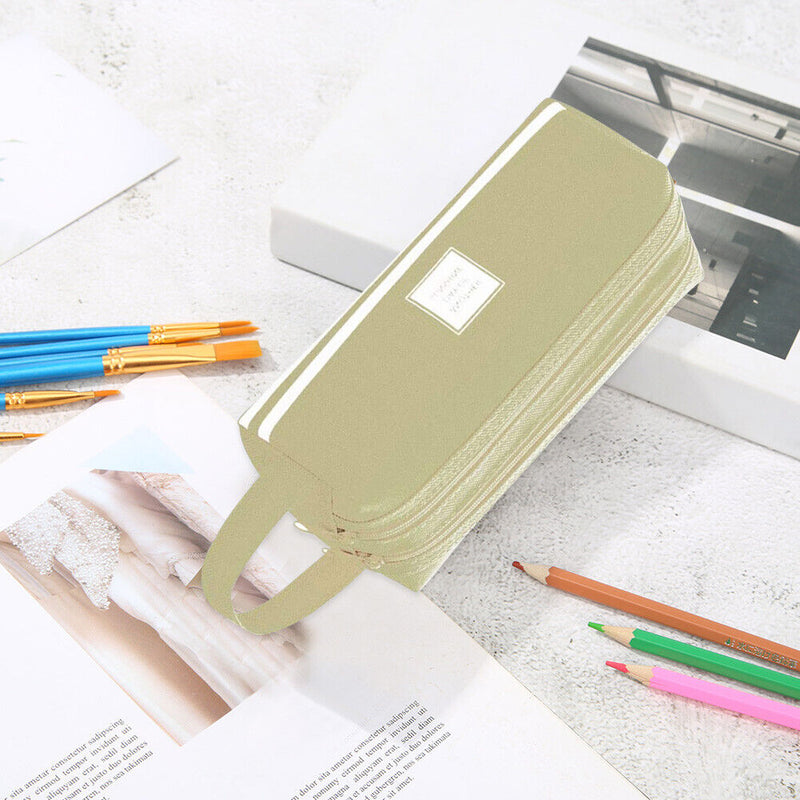 Large Capacity Pencil Cases Bags Zipper Korean School Office Stationary Suppl