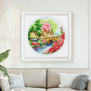 DIY 11CT Cross Stitch Stamped Spring Scenery Needlework Kit 35x35cm (5253) Newly