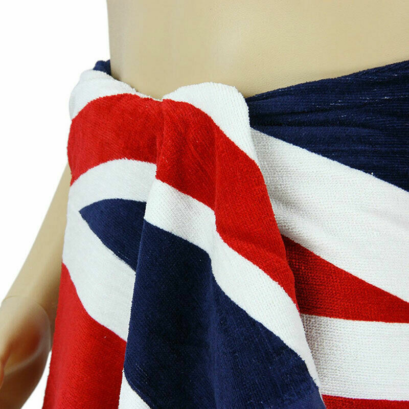 British Flag Union Jack Pattern Bath Beach Large Soft Washcloth Towel Gifts L6K8