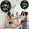 36" Large Black Gender Reveal Balloon Oh Baby Boy Girls Confetti I0M0 T5F5