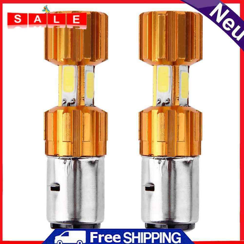 1 Pair DC 12V H6 BA20D 30W COB Motorcycle Motorcycle LED Headlight Bulbs