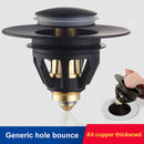 Stainless Steel Bathroom Sink Plug Wash Basin Bounce Drain Filter (Black) Newly
