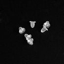 200pcs 4mm Silicone Ear Plugs Earring Ear Nuts Jewelry Findings