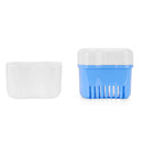 Denture Box Bathroom Travel Denture Cup False Tooth Cleaning Container (B) Newly