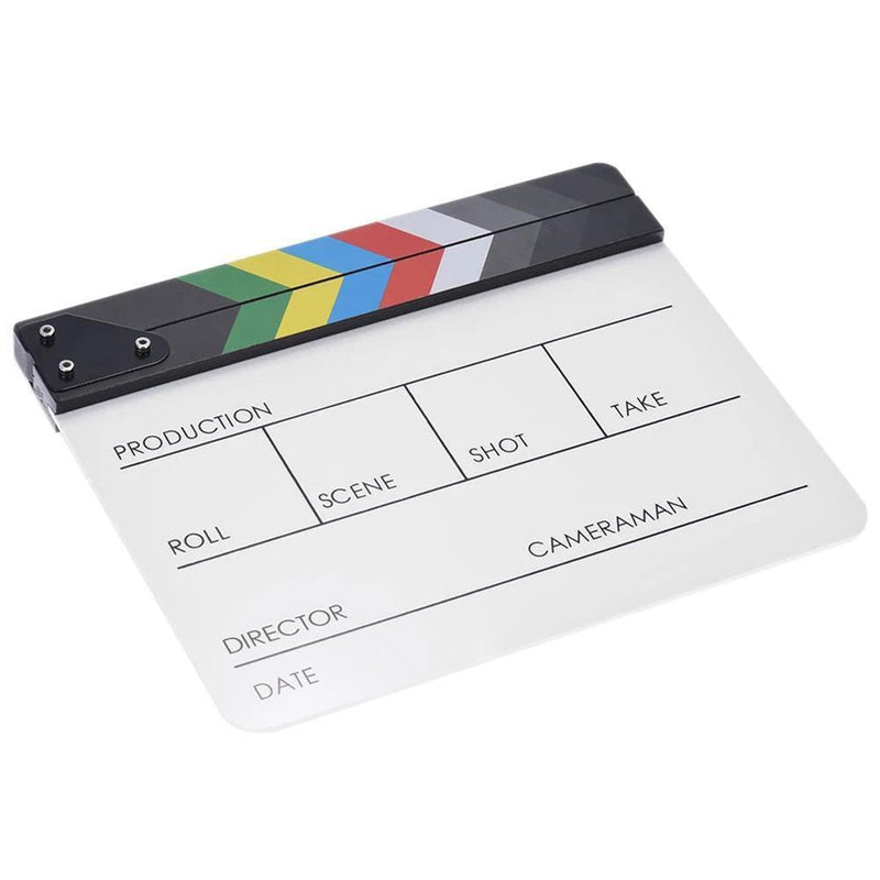 Colorful Director Video Scene Clapper Acrylic Dry Erase Clapper Board Cut Prop